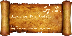 Szautner Mátyás névjegykártya